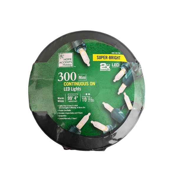 Home Accents Holiday 300-Light LED - On White String Lights - Picture 2 of 2